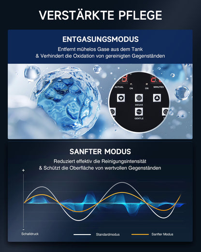 CREWORKS Ultraschallreiniger 3L – Heizung, Timer, Degas-Funktion