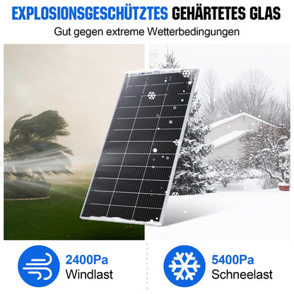 ECO-WORTHY 195W Bifacial Solarpanel Monokristallin 18V