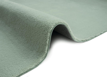 the carpet Relax Kurzflor Teppich Felloptik, Grün, 160 x 220 cm