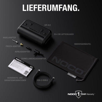 NOCO Air AL5 Akku-Luftpumpe – kabelloser Kompressor mit Display