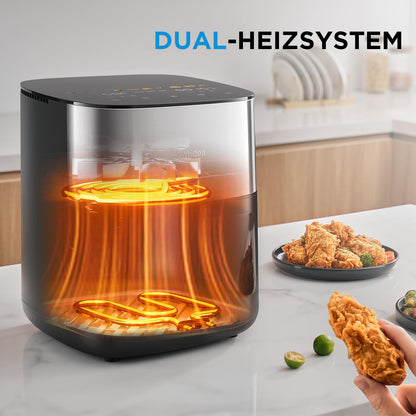 MIDEA Digital Airfryer 6.5L XL Heissluftfritteuse - Schwarz
