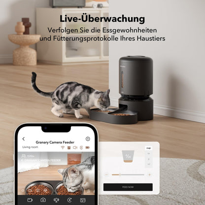 PETLIBRO 5L Katzen Futterautomat mit Kamera & 2 Näpfen