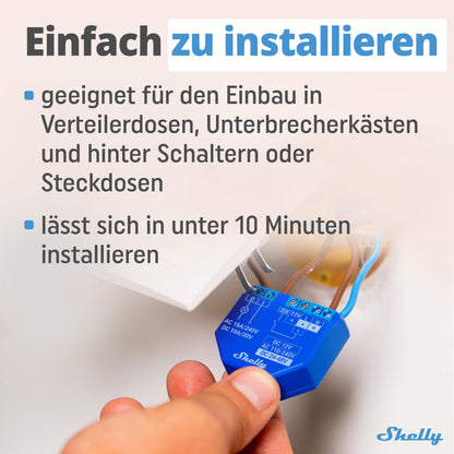 Shelly Plus 1 WLAN Bluetooth Smart Relais Schalter - 4er Pack