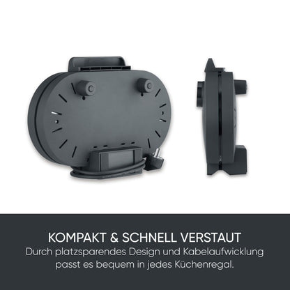SEVERIN Duo-Waffeleisen Black Line WA 2119, Herzwaffeln, schwarz-matt