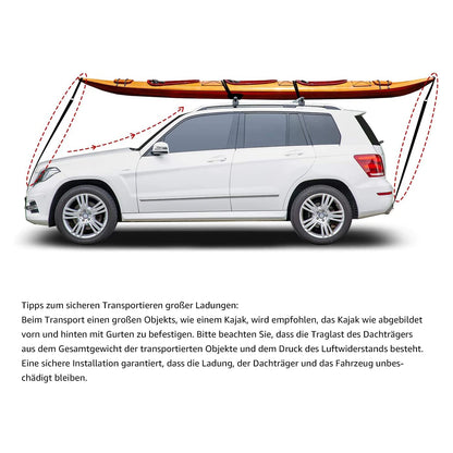 Amazon Basics Dachträger Querträger 132cm - bis 117cm Spannweite