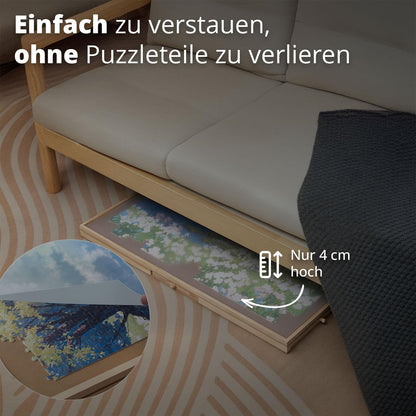 FLINQ Puzzleboard drehbar mit 6 Schubladen, Puzzletisch für 1000 Teile