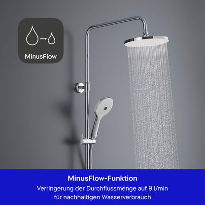 Duravit Duschsystem – Thermostat, wassersparend Chrom/Weiss