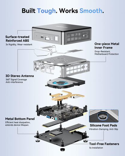 GEEKOM Air12 Mini PC - Intel N150, 16GB/512GB SSD