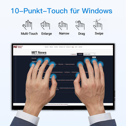CAPERAVE Tragbarer Monitor 15.6" FHD IPS Touchscreen