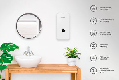 Bosch Tronic Line Elektronischer Durchlauferhitzer – 21/24/27 kW weiss