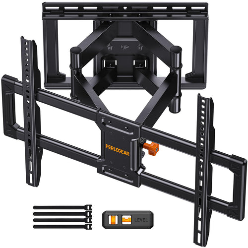 Perlegear TV Wandhalterung PGLF8 für 42-90 Zoll TVs bis 68 kg, Stahl, doppelte Gelenkarme