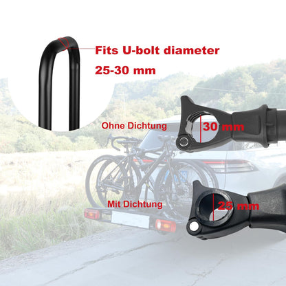 Universal Rahmenhalter Fahrradhalterung – 3er-Set, abschliessbar, 25/32/45cm