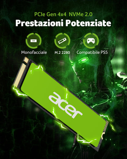 Acer FA200 NVMe SSD 2TB PCIe 4.0 M.2 2280 interne Festplatte