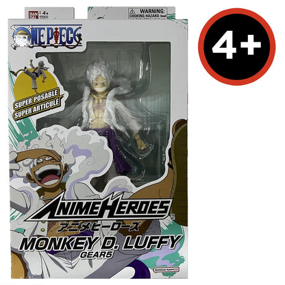 Bandai Anime Heroes One Piece Figur Monkey D. Ruffy Gear 5, 17 cm
