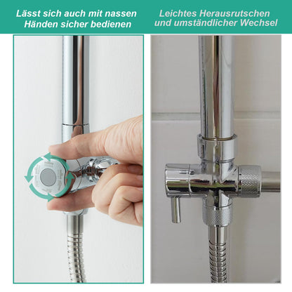 OFFO Regendusche Duschset Edelstahl 30x30 cm höhenverstellbar