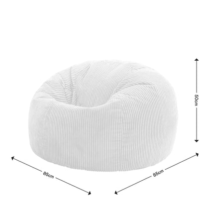 Icon Kingston Sitzsack Cord Denimblau für Erwachsene – inkl. Füllung