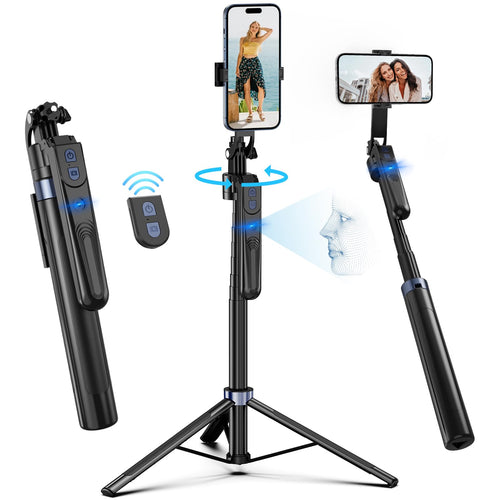 YUANRAN B181 Handy Stativ mit 360° Face Tracking und Fernauslöser, ausziehbar mit Smartphone-Halterung