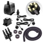 CLGarden Springbrunnenpumpe Set SP3-S mit 3 LED-Ringen, 12V, 1300 l/h, inklusive Schlauch und Verteiler