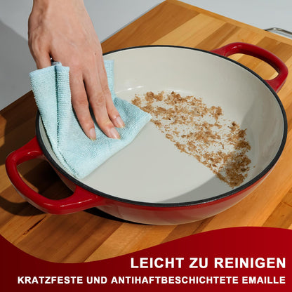 Gusseisen Brotbacktopf Emaille Dutch Oven – 5,7L Rot