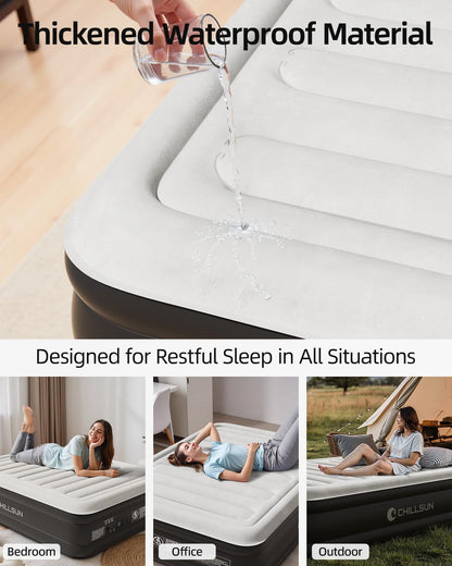 CHILLSUN Luftbett Selbstaufblasend mit Pumpe - 1 Person, 190x100cm