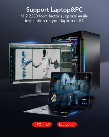 Lexar NM610PRO M.2 NVMe SSD intern - 1TB PCIe Gen3x4