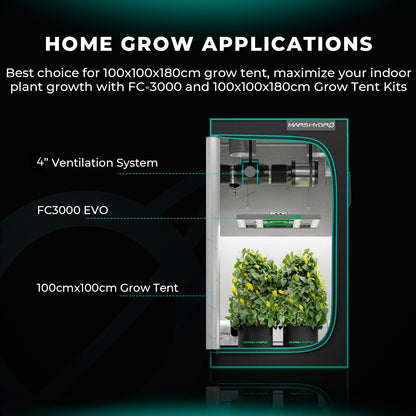 MARS HYDRO FC3000 Led Grow Lampe Neu 300W Vollspektrum