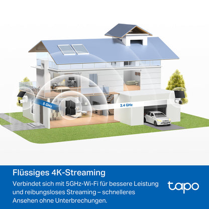 Tapo C460 KIT Solar Überwachungskamera Aussen Akku - 4K 8MP