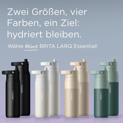 BRITA LARQ Essential Edelstahl Isolierflasche - Schwarz 1l