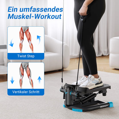 MERACH Mini Stepper Twist & Swing - mit Widerstandsbändern