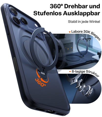 TORRAS Ostand Q3 Spin Handyhülle für iPhone 17 Pro Max, Blau