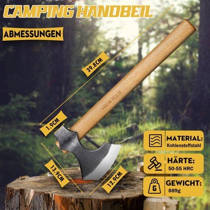 Dream Reach Wikingeraxt Set, 2-teilig, handgeschmiedet mit Holzgriff