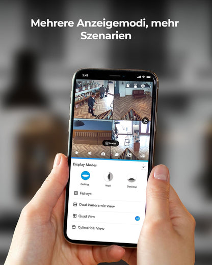 Reolink FE-W 6MP WLAN Fisheye Überwachungskamera Innen