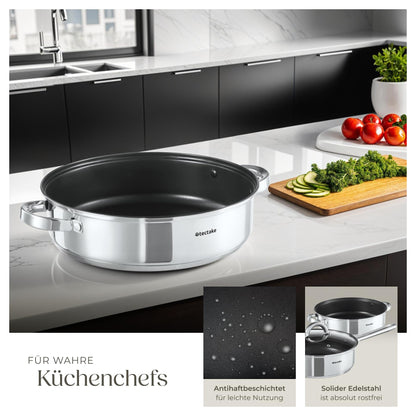 tectake® 15-tlg. Topfset – Edelstahl Küchenset