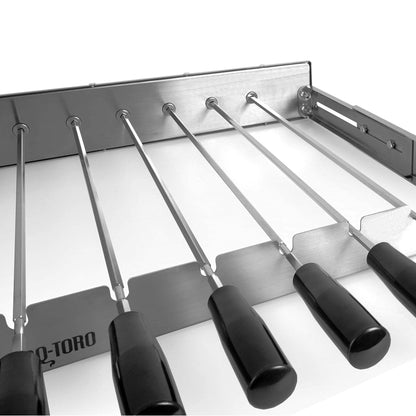BBQ-Toro elektrischer Spiessdreher aus Edelstahl mit 11 Spiessen