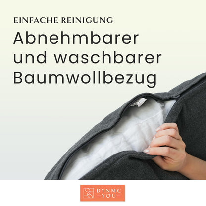 DYNMC you Sofakissen 40x70 cm Schwarz 2er Set mit Füllung und Bezug