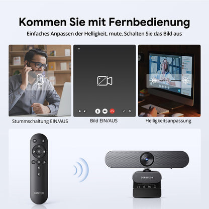 DEPSTECH DW50 Pro 4K UHD Webcam mit Mikrofon, Autofokus