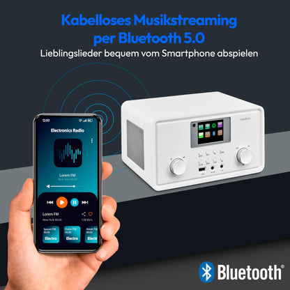 MEDION P85027 Internetradio DAB+ UKW Spotify Connect - weiss