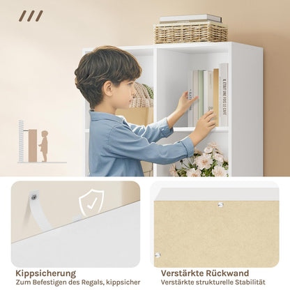 WOLTU Bücherregal 8 Fächer Standregal Würfelregal - Weiss