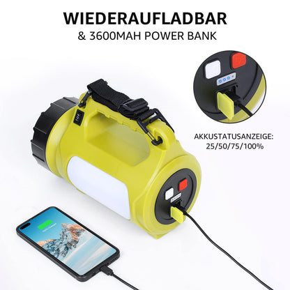 Lepro LED Handscheinwerfer 1000 Lumen, wiederaufladbar mit Powerbank