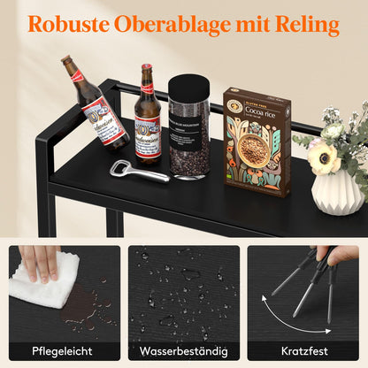 Lifewit Getränkekistenregal mit Ablage für 6 Kisten – Schwarz