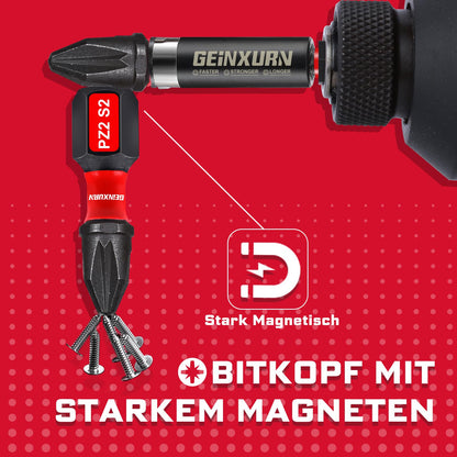 GEINXURN Schraubendreher-Bits Set 180-teilig, S2-Stahl, magnetisch