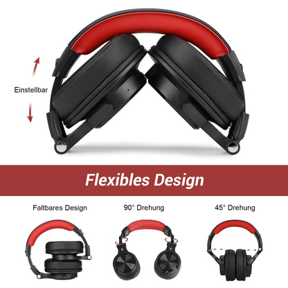 OneOdio A70 Fusion Bluetooth Kopfhörer Over-Ear, kabellos, Rot