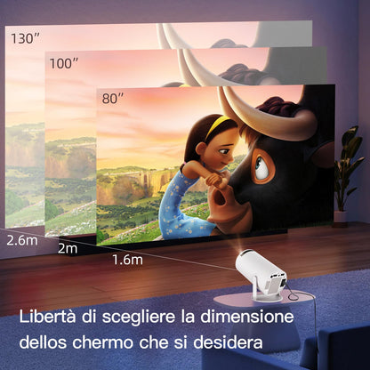 LYNCAST HY300 Pro Mini Projektor - WLAN Android 11 4K schwenkbar