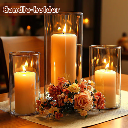 UPBUD Glas-Zylindervasen Set, 12 Stück, 15,2 cm, durchsichtig
