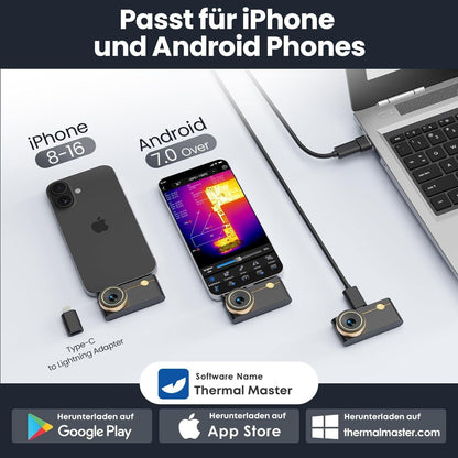 Thermal Master P3 Wärmebildkamera für iPhone und Android 512x384
