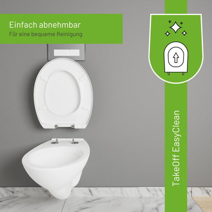 LUVETT WC-Sitz C210 Oval mit Absenkautomatik, Duroplast, abnehmbar