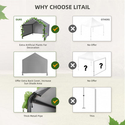 A.FATI Outdoor Hundehütte für grosse Hunde - 120x120x100 cm Grau