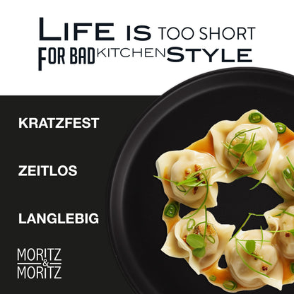 Moritz & Moritz NORDIC Geschirrset 6P Schwarz - 18-teilig Steingut