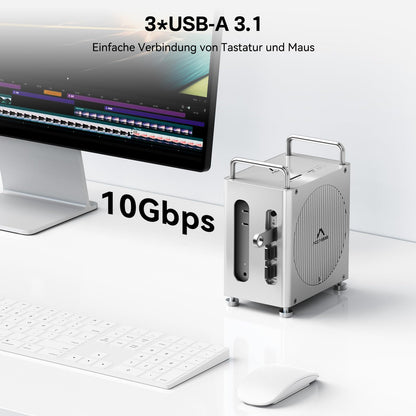 ACASIS Mac mini M4 Docking Station mit Dual NVMe SSD Gehäuse - 40Gbps