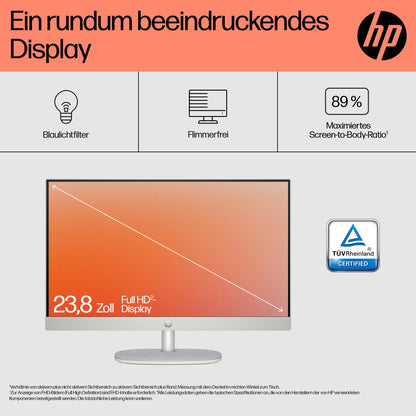 HP All-in-One-PC 23.8" FHD Touch AMD Ryzen 5 7520U - Weiss